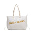 Borsa a spalla bianca con logo effetto glitterato Swish Jeans Abby, Borse e accessori Donna, SKU b511000534, Immagine 0